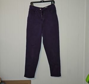 Zana Di Purple Women's Straight Leg High-wasted Jeans